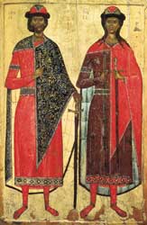 Священномученики Борис и Глеб (в крещении - Давид и Роман)