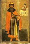 Святой благоверный Всеволод (Гавриил), князь Псковский (икона конца XVI в.)