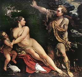 Аннибале Карраччи. Венера и Адонис. Ок. 1595 г