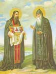 Преподобные Феодосий и Антоний Печерские, основатели Киево-Печерской Лавры