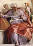 Микеланджело Буонарроти. Пророк Иоиль (1509, Сикстинская капелла)