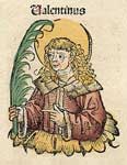 Св. Валентин Римский. Средневековая миниатюра